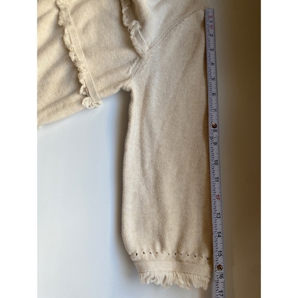J. McLaughlin Fringed Round Neck Long Sleeve Sweater - Picture 10 of 10